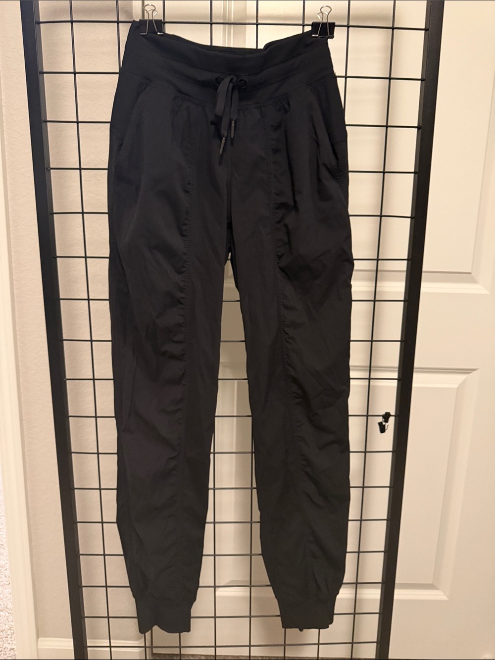 lululemon athletica Black Track Joggers with Drawstring Waist